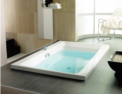luxury oval shape inset bathtubs