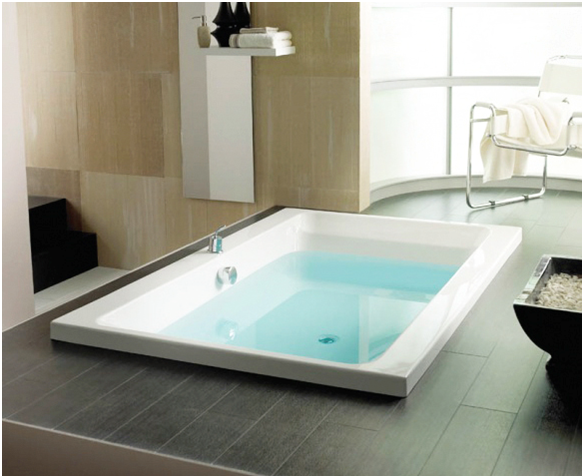luxury oval shape inset bathtubs