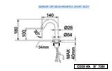 Sensor Tap Deck Mounted Short Body Aquadorn